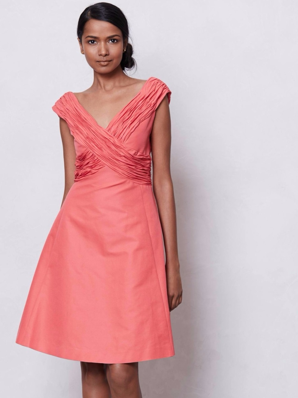 Mirror of Venus Cotton Silk Coral Dress US Women’s Size 10